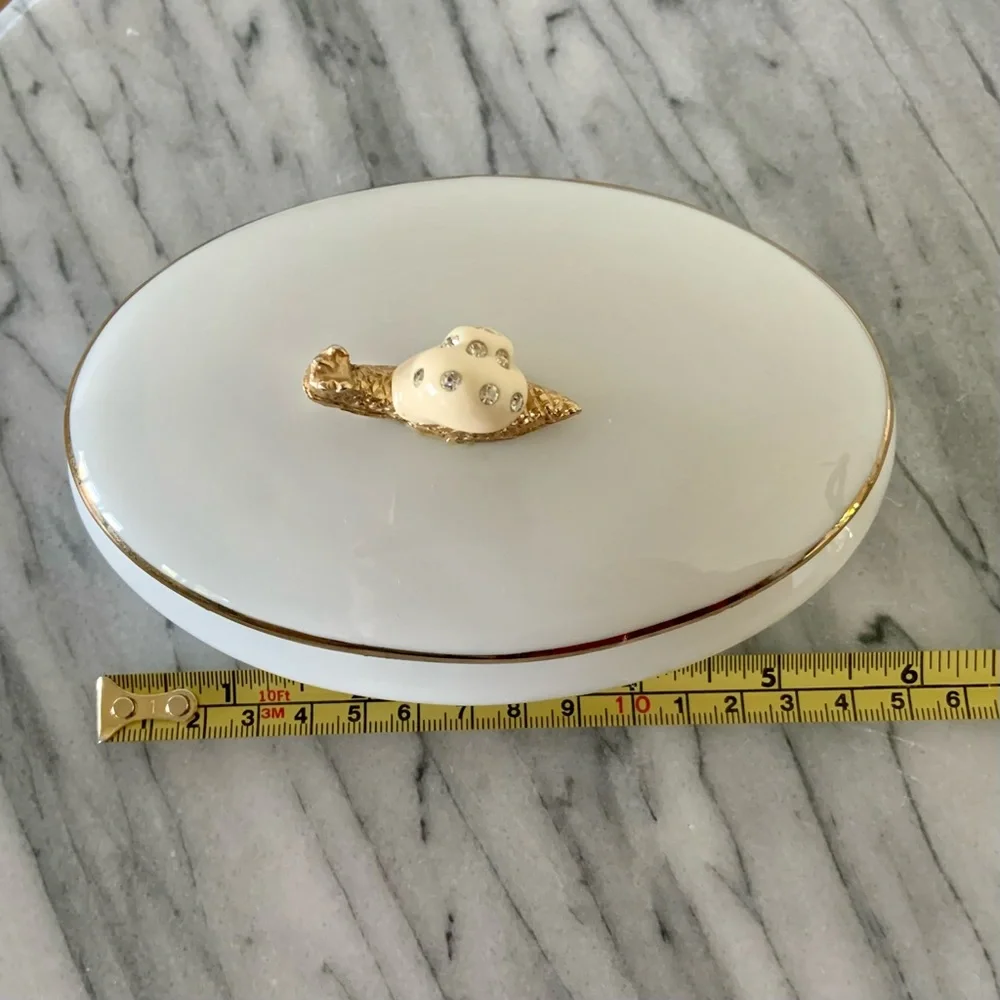 Oval porcelain trinket dish - Picture 9 of 9